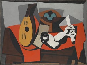 Mandolin, Fruit Bowl, And Plaster Arm — Pablo Picasso, Cubism