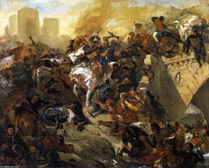 The Battle Of Taillebourg (draft) — Eugène Delacroix, Romanticism