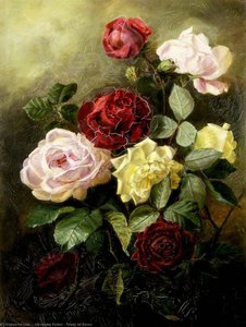 Study Of Roses — Alexander Fisher