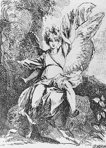 The Angel Of The Resurrection Lithograph — Benjamin West