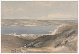 Sea Of Galilee At Genezareth Looking Towards Bashan — David Roberts