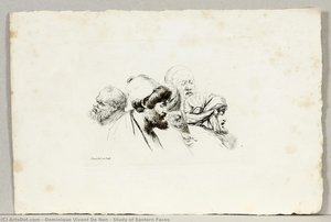 Study Of Eastern Faces — Dominique Vivant De Non