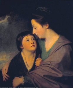 Mrs Richard Cumberland And Her Son Charles — George Romney