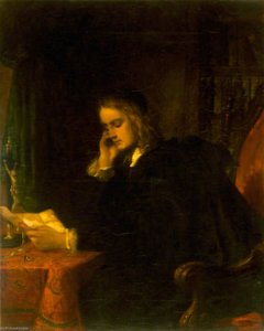 Portrait Of Abelard In His Study — Gilbert Stuart Newton