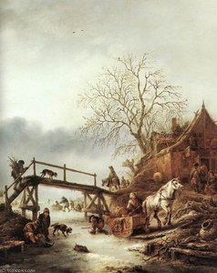A Winter Scene — Isaac Van Ostade