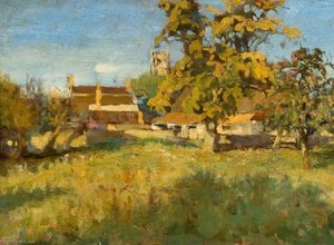 Landscape With Church — Norman Hirst