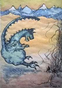Dragon Encounters The Knight — Alfred Freddy Krupa