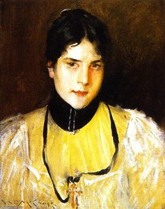 Mrs Chase (also Known As The Yellow Blouse) — William Merritt Chase, Impressionism