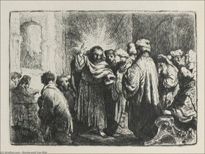 The Tribute Money — Rembrandt Van Rijn, Baroque