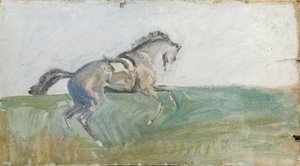 Eine Studie Erinnerungsgemäß Nach Begeisterung Eines Pferdes — Sir Alfred James Munnings