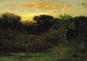 Sunrise, (painting) — Edward Mitchell Bannister, Tonalist