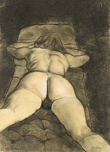 Marynka On Her Stomach — Ronald Brooks Kitaj