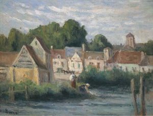 Bessy, The Village At The Water's Edge — Maximilien Luce
