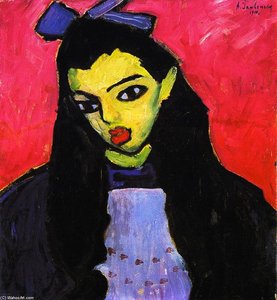 Girl With Black Hair — Alexej Von Jawlensky, Early Expressionism
