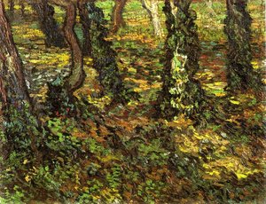 Baumstämme Mit Weinrebe — Vincent Willem Van Gogh, Post-impressionismus