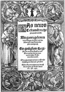 Title Plate With St. Peter And St. Paul — Hans Holbein The Younger, Northern Renaissance