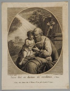 Saint Joseph And The Boy Christ — Bartolomeo Biscaino