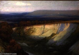 Evening Light Falling on a Quarry