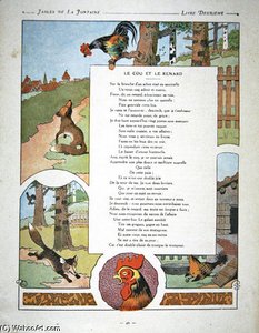 The Cockerel And The Fox — Benjamin Rabier