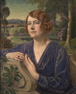 Portrait Of A Lady, Twilight Landscape Beyond — Bernard Munns