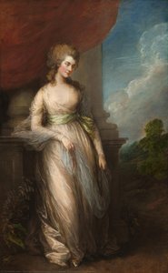 Georgiana, Duchess Of Devonshire — Thomas Gainsborough, Neoclassical Landscape Portrait