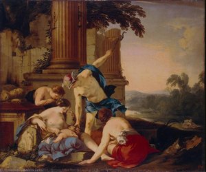 Mercury Takes Bacchus To Be Brought Up By Nymphs — Laurent De La Hyre, Baroque Classicism