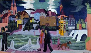 View Of Basel And The Rhine — Ernst Ludwig Kirchner