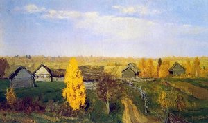 Golden Autumn, Village — Isaak Ilyich Levitan