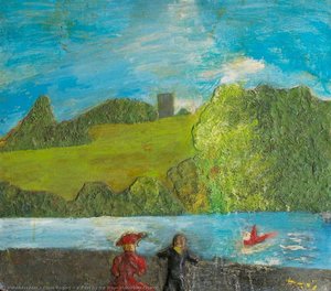 A Rest By The Way, Manorbier Church — Olive Rogers