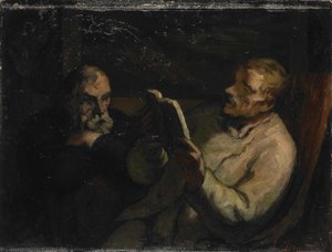 The Reading, Honoré Daumier, C. 1857 — Honoré Daumier
