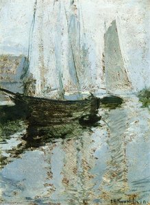 Boats At Anchor — John Henry Twachtman