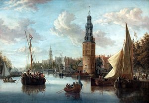 Embarkation Of Soldiers Near The Montelbaanstoren — Abraham Storck (sturckenburch)