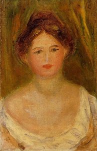 Portrait Of A Woman With Hair Bun — Pierre-auguste Renoir, Impressionism