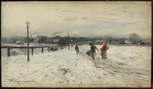 Suburban Winter Landscape — Roman Kochanowski