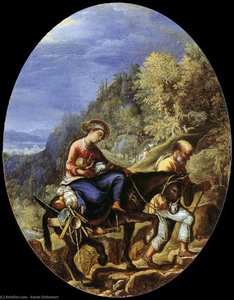 The Flight Into Egypt — Adam Elsheimer