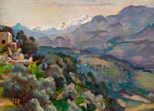 Mountainous Landscape And Stone Buildings — Rose Mead