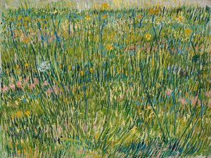 Pasture In Bloom — Vincent Willem Van Gogh, Post-impressionism