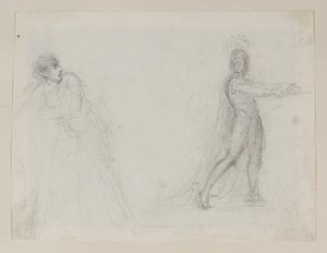 A Knight In Armour And A Figure Looking On In Horror — Sir Nathaniel Dance Holland