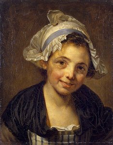 Head Of A Young Girl In A Bonnet — Jean-baptiste Greuze
