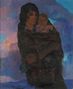 The Woman With The Child — Hermenegildo Anglada Camarasa, Expressionism