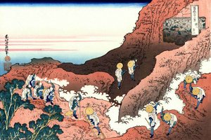 Climbing On Mt. Fuji — Katsushika Hokusai
