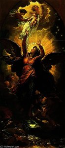 The Woman Clothed With The Sun Fleeth From The Persecution Of The Dragon 1 — Benjamin West