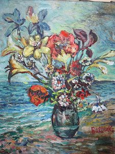 Ocean And Flowers — David Davidovich Burliuk