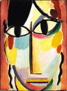Mystical Head: Fallen Angel Ii — Alexej Von Jawlensky, Expressionism