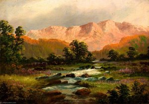 Landscape With Mountains — Alfred Worthington