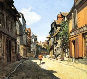La Rue De La Bavolle En Honfleur — Claude Monet, Impressionismo
