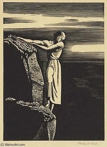 Girl On Cliff (the Abyss) — Rockwell Kent