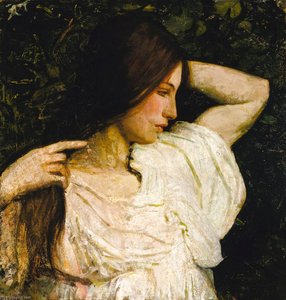 Girl Arranging Her Hair