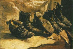 Three Pairs Of Shoes — Vincent Willem Van Gogh, Post-impressionist Style