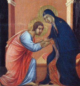 The Arrival Of The Apostles To The Virgin (fragment) — Duccio Di Buoninsegna, Proto Renaissance